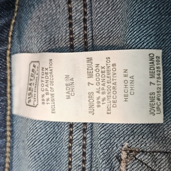 Signature Levi's Low Rise Slim Bootcut Jeans Junior Size 7 - Picture 8 of 8